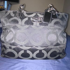 Black Coach Signature Canvas shoulder bag